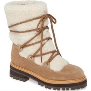 NWOT MARC FISHER Isha Genuine Shearling Hiking Boot